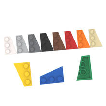 Placa de cuña (derecha) para piezas de bloques de construcción, Compatible con piezas de ensamblaje de partículas 43722, 2x3, juguete educativo de regalo, 10 Uds. 2024 - compra barato