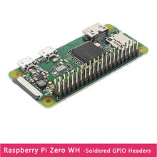 Novo raspberry pi zero w 512m ram 1ghz cpu, wi-fi e bluetooth, pré-soldado, cabeça gpio de 40 pinos, versão raspberry pi zero w h 2024 - compre barato