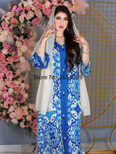 Ramadán Eid Dubai Abaya Jalabiya caftán musulmán para mujer, vestido suelto de manga larga, ropa árabe islámica de Oriente Medio 2024 - compra barato