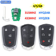 4/5/6 Button Smart Remote Car Key for Cadillac ESCALADE / ESCALADE ESV 2015-2019 XTS CTS CT6 ATS SRX XT4 XT5 HYQ2EB HYQ2AB 2024 - buy cheap