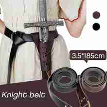 Cinto de anel renascentista medieval do vintage pirata viking cavaleiros cavaleiro cosplay cinto couro steampunk acessórios 2024 - compre barato