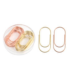 20pcs/box Rose Gold Metal Paper Clips 50mm Hollow Out Bookmark Planner Binder Clips School Office Supplies Book Accessories 2024 - buy cheap