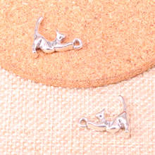 63 Uds. De dijes de gato, colgante de aleación de Zinc para collar, pendiente, pulsera, joyería artesanal hecha a mano 19*16mm 2024 - compra barato