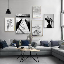Black and White Figure Picture Home Decor Wall Art Nordic Canvas Painting Modern Art Scenery Posters and Prints for Living Room 2024 - buy cheap
