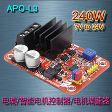 APO-L3 10A CES DC cepillo Motor PWM controlador + RC + controlador de velocidad 240W (máx.)/5V-24V 2024 - compra barato