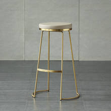 Nordic Wrought Iron Bar Stool Bar Chair Modern Minimalist restaurant creative Bar Stool High Chair High Stool 2024 - buy cheap