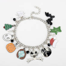 Joyería de aleación de moda con temática de Horror, colgante de calavera de Halloween y calabaza, pulsera con dijes, regalos de cumpleaños y Navidad para niña 2024 - compra barato