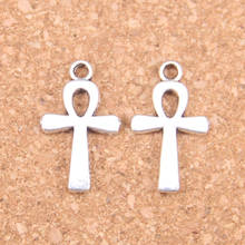 18pcs Charms egyptian ankh life symbol cross 22x13mm Antique Pendants,Vintage Tibetan Silver Jewelry,DIY for bracelet necklace 2024 - buy cheap