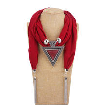 Women Warp Scarf Fashion Jewelry Necklace Pendant Warp Scarf Women Foulard Femme Head Scarves Hijab Pendant Accessories Scarf 2024 - buy cheap