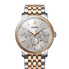 Наручные часы для мужчин, мужские автоматические часы AOUKE, роскошные мужские наручные часы, механические водонепроницаемые часы с ремешком из стали 2024 - купить недорого