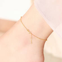 ZHIXI подлинный 18K золотой ножной браслет Чистый AU750 желтый белый розовое золото ювелирные украшения для женщин роскошный подарок J500 2024 - купить недорого