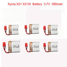 SYMA-Batería de repuesto para cuadricóptero X21 X21W, 5 unidades, 3,7 V, 380mah, Lipo, cargador 5 en 1 2024 - compra barato