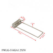 Clips de resorte de luz para lámpara de iluminación empotrada, 50mm de longitud, acero inoxidable 316, 50 Uds. 2024 - compra barato