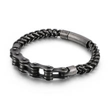 Fashion personality new titanium steel locomotive men and women chain motorcycle chain bracelet simple stainless steel jewelry 2024 - buy cheap