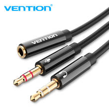 Vention Headphone Splitter Earphone Adapter Audio 3.5mm Female to 2 Male Jack 3.5 Mic Y Splitter Headset to PC Adapter Aux Cable 2024 - buy cheap