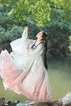 Ropa tradicional china para mujer, vestido de hada hanfu, traje de festival de baile folclórico de escenario nacional de la antigua diosa han, 2021 2024 - compra barato