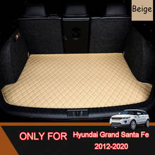 Leather Car Trunk Mat for Hyundai Grand Santa Fe XL 2013 2014 2015 2016 2017 2018 Trunk Boot Mat Liner Pad Maxcruz Cargo Liner 2024 - buy cheap