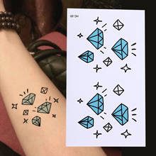 10,5x6 см Водонепроницаемый временная татуировка алмазные звезды хна для татуировки Поддельные флэш-тату-наклейка для Taty татуировки золотого и серебряного татуировки Tatuajes 2024 - купить недорого