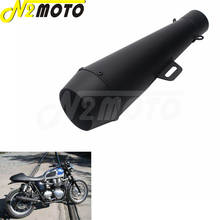 Universal Tail Tube Silence For Honda Harley Yamaha Kawasaki 38mm-51mm Black/Chrome Motocycle Cafe Racer Exhaust Muffler Pipe 2024 - buy cheap