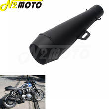 Tubo de escape universal silencioso, para honda harley, yamaha, kawasaki 38mm-51mm, preto, cromado, cafe racer, silenciador 2024 - compre barato