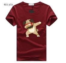 .. Мужская футболка, модная повседневная спортивная футболка с коротким рукавом, разноцветный мужской хлопковый материал, один размер 2024 - купить недорого