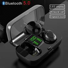 TWS 5,0 Bluetooth беспроводные наушники, стерео беспроводные басовые наушники, гарнитура с микрофоном, зарядная коробка для iphone xiaomi 2024 - купить недорого