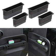 Caja de almacenamiento para manija de puerta lateral de coche, organizador negro para 2007, 2008, 2009, 2010, Jeep Wrangler JK JKU, accesorios, 4 Uds. 2024 - compra barato