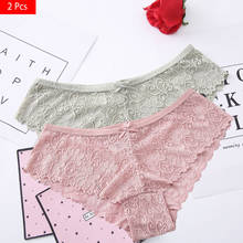 2 Pcs Panties for Woman Underwear Sexy Lace Breathable Soft Lingerie Female Briefs Panty Sexy Transparent Women's Underpants 2024 - buy cheap