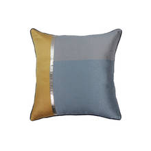 Colorblock jacquard decoração do sofá capa de almofada 45*45 amarelo verde azul sólido casa travesseiro capa hotel escritório decoração fronha 2024 - compre barato