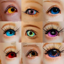 BJD-Ojos de muñeca a presión para niñas, accesorios coloridos de 12mm, 14mm, 16mm y 18mm, Color aleatorio, 2 pares de ojos para regalos 2024 - compra barato