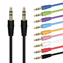 Cable auxiliar estéreo para IPhone, conector de Audio de 3,5mm, 3,5mm, M-M, MP3, MP4, auriculares, altavoz, Cable auxiliar, 500 unids/lote 2024 - compra barato