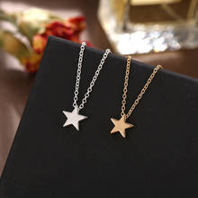 Collar con colgante de estrella para mujer, gargantilla de cadena de clavícula, pentagrama de aleación Simple, Color dorado y plateado Vintage, regalos de joyería femenina 2024 - compra barato