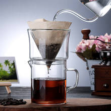 Gotejador de café de vidro para 1 a 2 copos, com motor, filtro de café, recipiente permanente de 400ml com suporte separado 2024 - compre barato