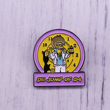 Colorful Clock On The Back Of Disco Stu Lapel Pin De Jump Of D4 Enamel Brooch Creatived Badge 2024 - buy cheap