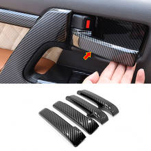 For Toyota Land Cruiser 2016 2017 2018 ABS Carbon fiber Car Interior Door protector Handle Decoration Cover Trim Car Styling 2024 - buy cheap