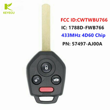 KEYECU Replacement Uncut Remote Head Key Fob 433MHz With 4D60 Chip For Subaru Outback Legacy 2010-2014 Uncut DAT17 CWTWBU766 2024 - buy cheap