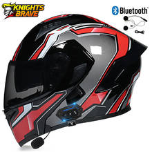 Casco con Bluetooth para motocicleta, protector de cabeza con doble lente para Motocross y motociclista 2024 - compra barato