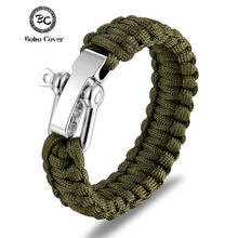 Men Camping Emergency Braided Adjustable Survival Bracelet Stainless Steel Buckle Umbrella Rope Outdoor Wristband Women Paracord 2024 - buy cheap