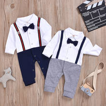 Citgeett Fall Autumn Kids Baby Boys Toddler Gentleman Suit Romper Jumpsuit Gentle Spring Clothes Outfit 2024 - buy cheap