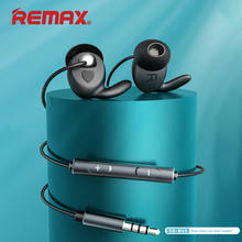 Fones de ouvido remax com fio, fone de ouvido de metal com redução de ruído, microfone hd, controle de fio, esportivo 2024 - compre barato
