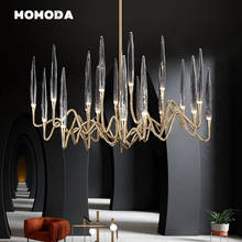 Candelabros LED de lujo, iluminación moderna de rama de árbol, lámparas colgantes de Metal de cristal para dormitorio, sala de estar, accesorio de decoración 2024 - compra barato