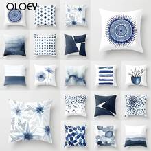 45*45 cm Nordic Style Cushion Cover Creative Blue Geometric Cushions Covers Fashion Home Sofa Living Room Pillow Case 2024 - buy cheap