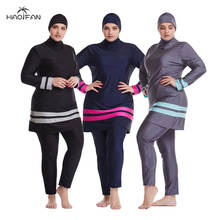 GIOIO 2020New Muslim Swimwear Islamic Full Cover Modesty Plus Size Summer Beach Swim Wear Arab Women Beachwear Burkini Swimsuit 2024 - buy cheap
