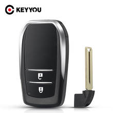 KEYYOU-funda de llave de coche remota, carcasa inteligente sin llave, 2 botones, para Toyota Fortuner, Prado, Camry, Rav4, Highlander, Crown 2024 - compra barato