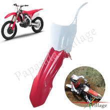 Guardabarros delantero de plástico para Honda, guardabarros de matrícula delantera roja para Honda CRF450R CRF250R CRF 250 450 2013-2017 MX, placas con nombre 2024 - compra barato