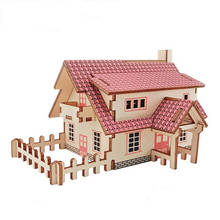 Simulação casa de campo modelo de construção 3d brinquedos educativos de madeira crianças diy artesanal quebra-cabeças de madeira alta qualidade 2024 - compre barato