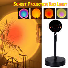 Home Decoration Sunset Projection Led Night Light Rainbow Atmosphere Lamp Creative Background Wall Floor Projector Lamp 2024 - buy cheap