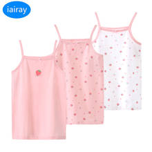 Iairay camiseta de algodão infantil, camiseta regata sem mangas para meninas, roupa interior para crianças 2024 - compre barato