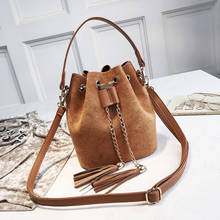 New Mini Crossbody Handbags Cute Suede Bucket Bag Organizer Small Tassel PU Leather Womens designer Shoulder Messenger Bags 2019 2024 - buy cheap