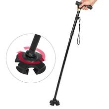 Aluminium Alloy Folding Multifunctional Crutches Walking Cane with LED Light 2024 - buy cheap